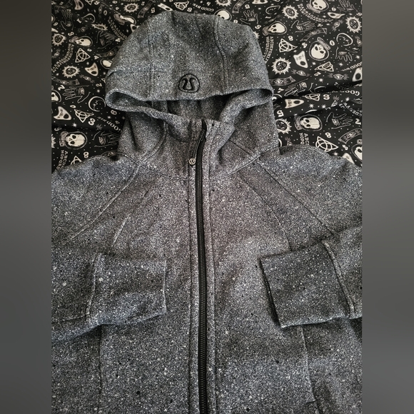 Lululemon scuba hoodie rare  speckled black, size 14. NWT. - Picture 4 of 12